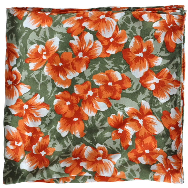 Orange-Flowers-Silk-Satin-Handkerchief-Men-Grunwald