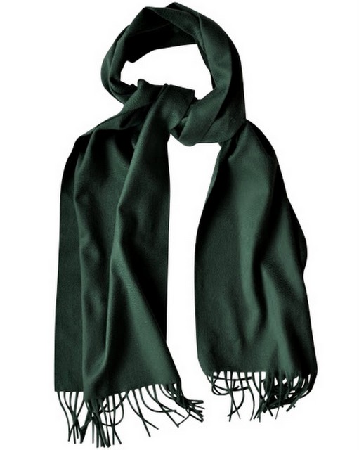 Begg-large-cashmere-scarf-dark-sage-green-checks-Grunwald