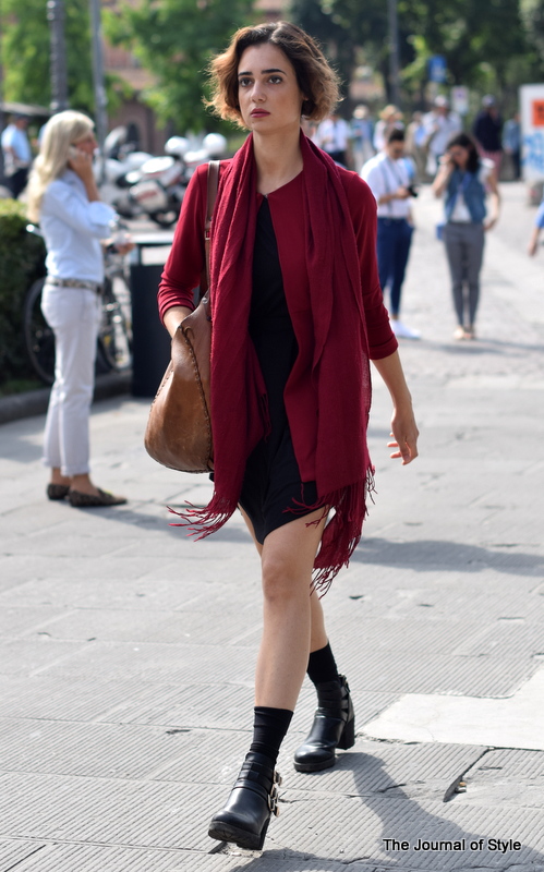 Pitti-Uomo-woman-red-black-dress-The-Journal-of-Style-7