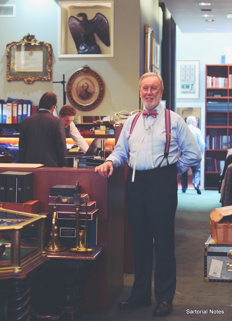 Black moire dress braces - Henry Poole Savile Row