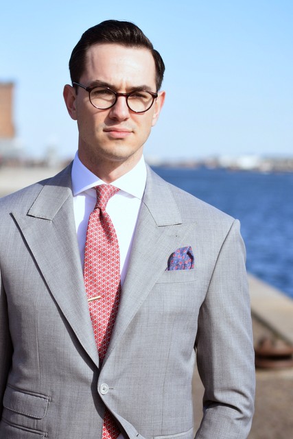 hermes tie suit