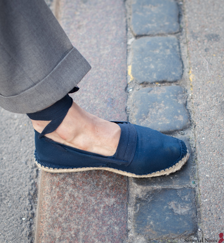 Men store wearing espadrilles